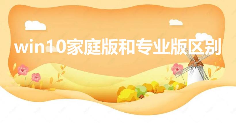 win10家庭版和专业版区别