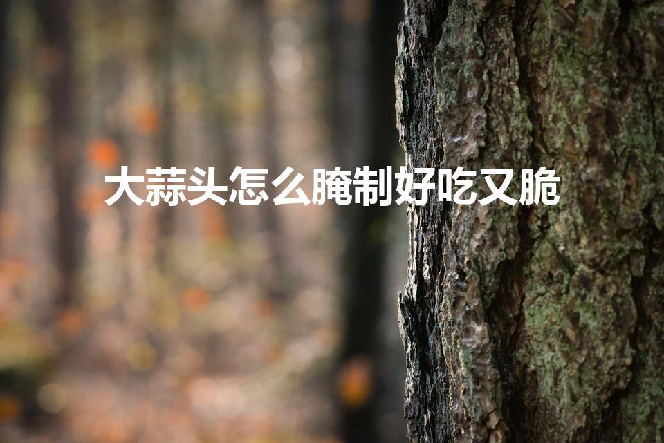 大蒜头怎么腌制好吃又脆（如何腌大蒜头好吃）
