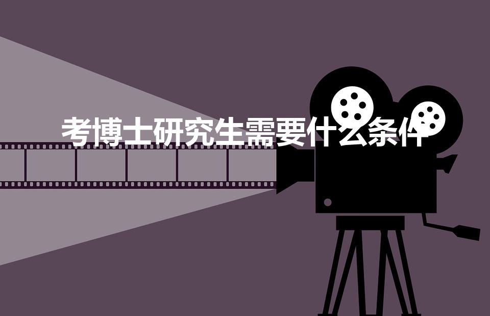 考博士研究生需要什么条件（考博士生需要什么条件）