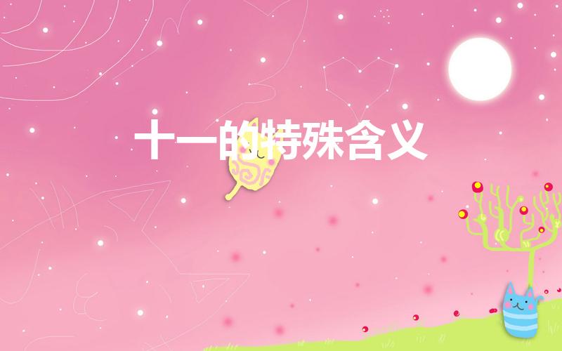 十一的特殊含义（十一的特殊含义是什么）