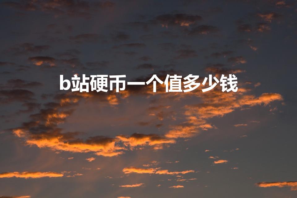 b站硬币一个值多少钱（b站一个硬币是多少钱）