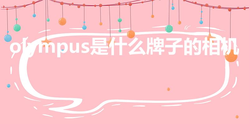 olympus是什么牌子的相机（奥林巴斯属于什么档次）