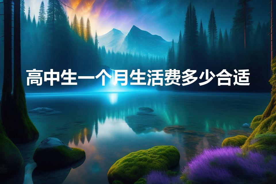 高中生一个月生活费多少合适（高中一个月多少生活费合适）