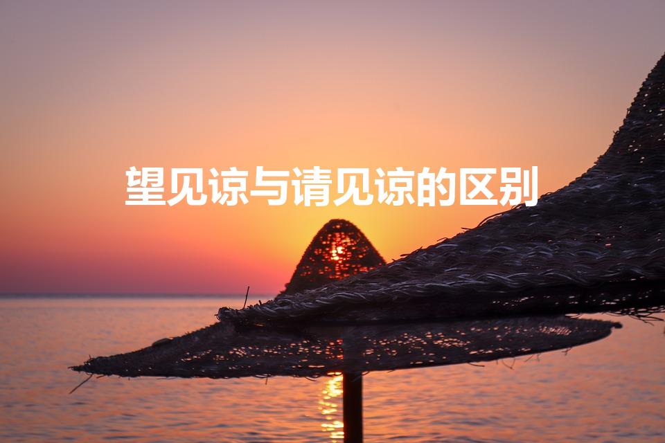 望见谅与请见谅的区别（请见谅什么意思）