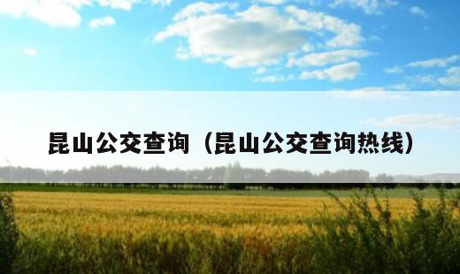 昆山公交查询？昆山公交查询热线