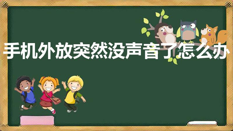 手机外放突然没声音了怎么办（手机外放没有声音怎么解决）