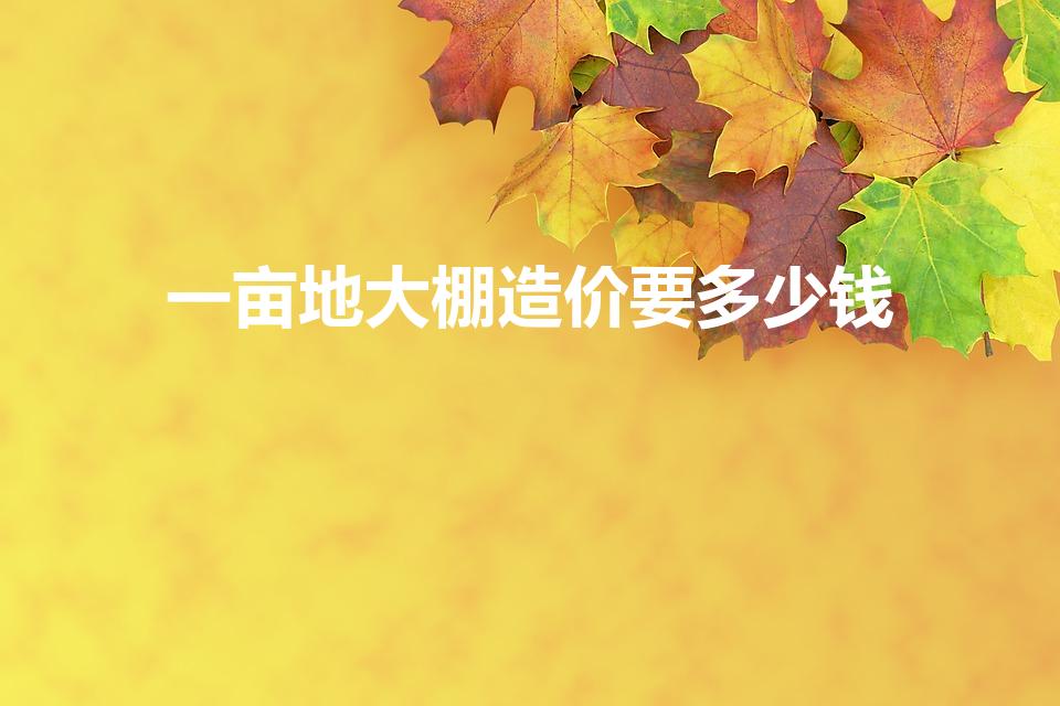 一亩地大棚造价要多少钱（建温室大棚要多少一亩）