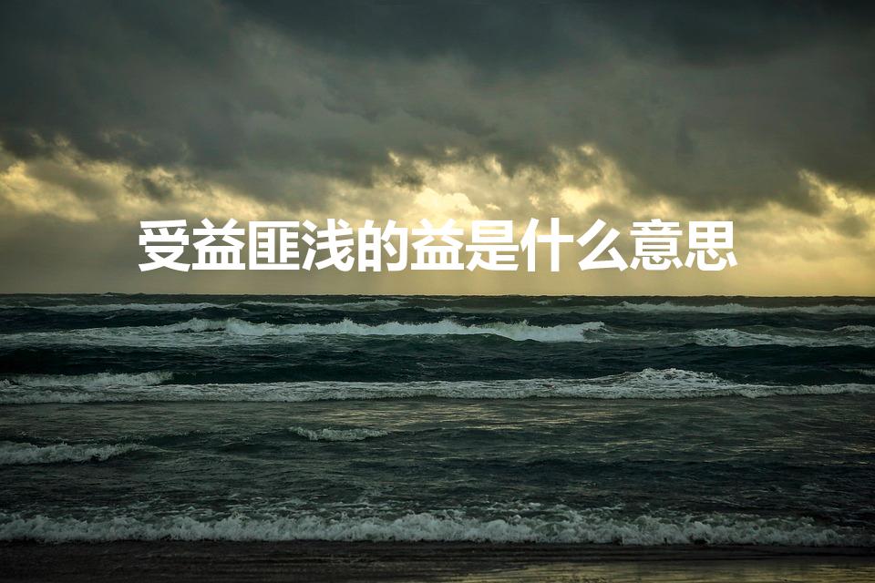 受益匪浅的益是什么意思（受益匪浅的益字是什么意思）
