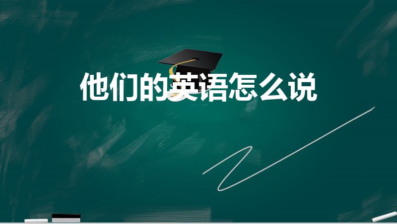 他们的英语怎么说（他们的用英语怎么说他们的英语表达）