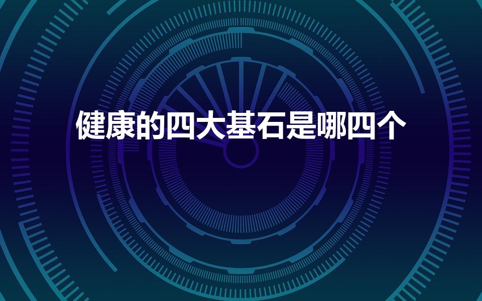 健康的四大基石是哪四个（健康的四大基石）