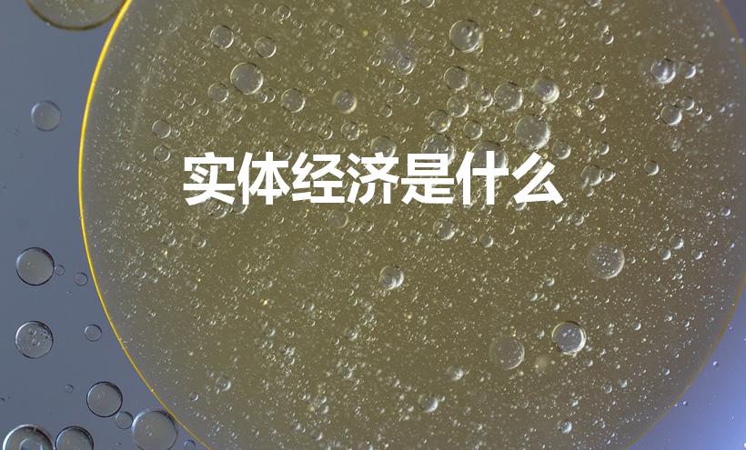 实体经济是什么（实体经济是什么意思）